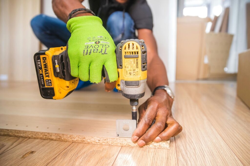 tradesmen working